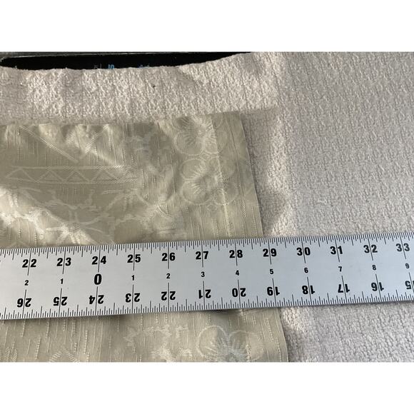 Caribbean Joe Shirt Mens XL Beige 100% Silk Floral Jacquard Button Up Camp - Picture 6 of 10